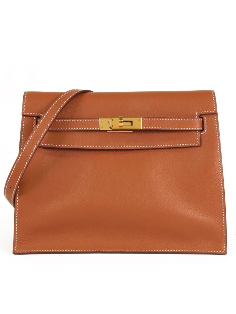 Hermes Kelly Dance Gold Evercolor Shoulder Bag